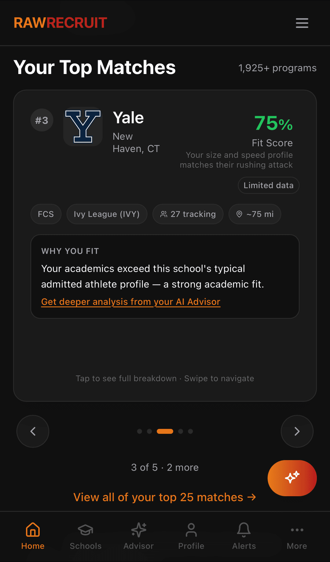RawRecruit Fit Scores UI