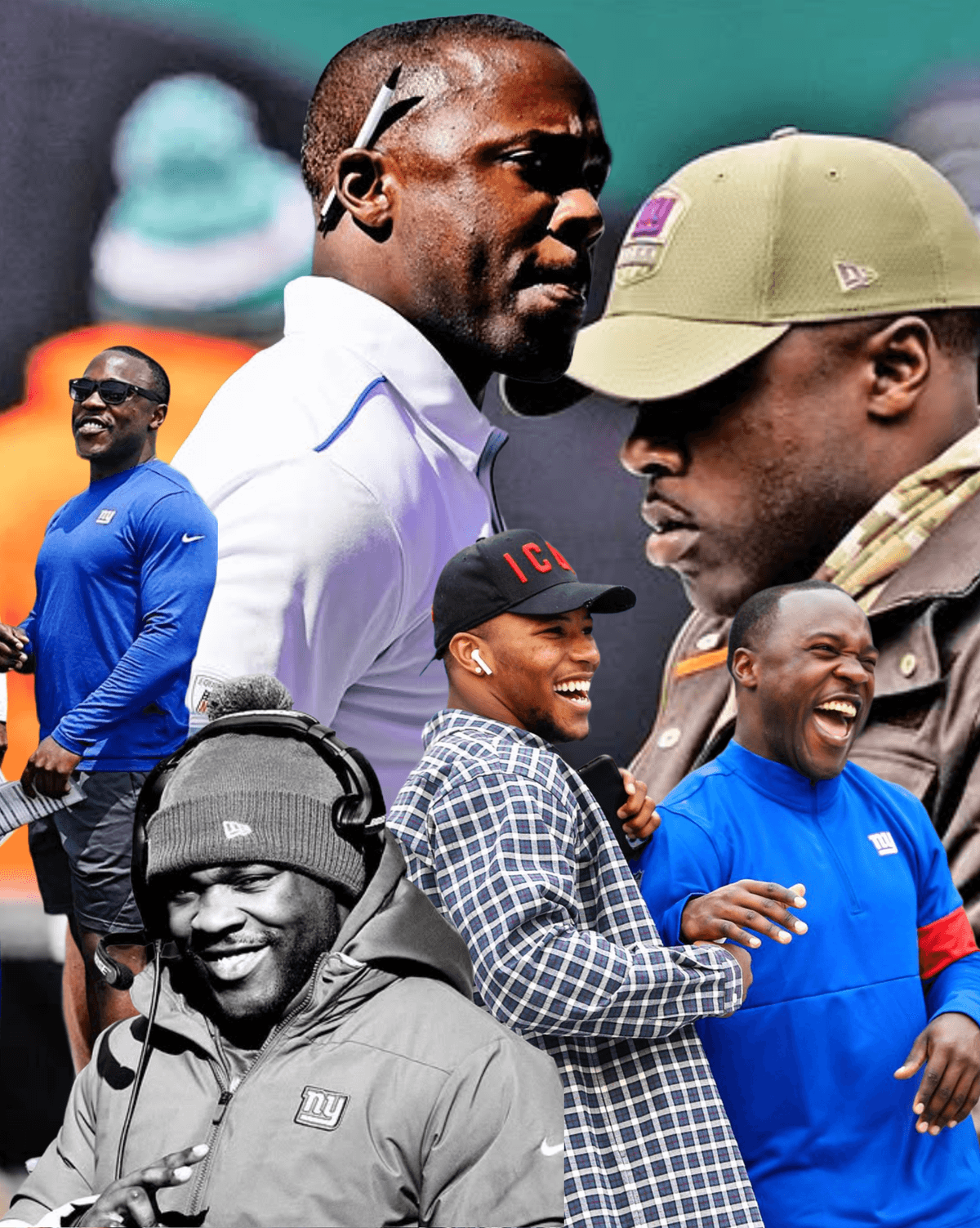 Kevin Monangai coaching with NY Giants